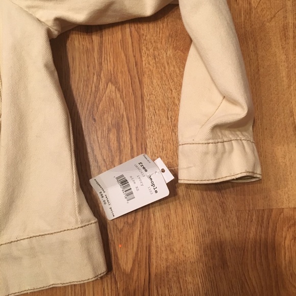 FREE PEOPLE ivory double button waisted jacket new - Picture 7 of 8